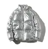 Nueva Chaqueta de Algodón de Invierno para Hombre, Marca de Moda, Abrigo de Algodón Engrosado y Forrado de Felpa, Moderna 2025 Talla Grande Corto Brillante Grueso Ropa de Abrigo