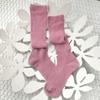 Calcetines de Mujer para Todas las Estaciones, Estilo Pasarela Miu, Aspecto Adelgazante, Transpirables, Cómodos, Absorbentes de Sudor y Versátiles Calcetines de Rizo
