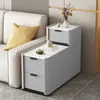 2026 nuevo modelo gabinete lateral de sofá con panel de roca de madera maciza, mesa auxiliar de partición de sala de estar de alta gama, mesa de centro pequeña de lujo ligero de alta gama