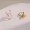 Pendientes con Forma de Flor de Perla y Orejas de Conejo Estilo Dulce y Femenino, Exquisitos y Llamativos, Pendientes Frescos y Lindos al por Mayor