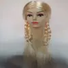 Peluca Cosplay Princesa Elsa Aventura Congelada Estilo Beige Trenzas Set de Cabello Princesa Elsa