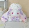 Bolsa de Conejo Lolita Japonesa, de Alto Valor y Exquisita, Bolsita de Conejo Linda para Chica JK, Bolso Cruzado, Bolso de Mano Suave de Perlas para Chica
