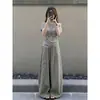 Conjunto de Estilo Minimalista de Alta Intelectualidad: Top de una sola manga corta para mujer, Nuevo conjunto casual relajado de verano 2026 con pantalones