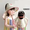 Sombrero de Protección Solar para Niños Chal de Protección Solar de Verano Protección para el Cuello Bebé Niño y Niña Lindo Ala Ancha Parte Superior Vacía Sombrero al por Mayor