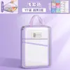 Bolsa de almacenamiento transparente con cremallera, específica para materias, multicapa, gran capacidad, impermeable y resistente al desgaste, artículos para estudiantes