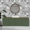 Papel pintado geométrico en relieve tridimensional PVC fondo de pared retardante de llama para chimenea pegatinas de pared autoadhesivas cocina papel pintado de alto valor de color