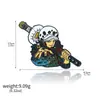 Mercancía de Anime Broches de One Piece: Luffy Sombrero de Paja, Zoro, Ace, Insignias de Barco Pirata