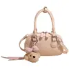Bolsa de Mão Mini Simples Estilo Coreano Bolsa Bowling Feminina Nova Primavera 2025 Leve Luxo Moda Nicho Bolsa de Ombro Transversal