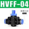 Válvula de mão de interruptor pneumático HVFF BUC4/6/8/10/12mm conector rápido de tubo de ar válvula de controle de tubo válvula de ar