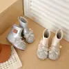 Botas con Lazo para Niñas 2026 Nuevo Estilo Otoño/Invierno Botines de Cristal para Niñas Pequeñas, Botas Martin de Princesa para Niños