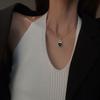 Collar de ágata verde con incrustaciones chapado en oro de lujo ligero para mujer, diseño moderno con sentido de la personalidad, combina con todo, cadena para la clavícula de otoño e invierno al por mayor