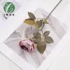 Popular Manta Borde Quemado Rosa Artificial Flor Tallo Único Nuevo Estilo Chino Hogar Hotel Boda Decoración Fotografía Flor Artificial Mayoreo