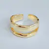 Anillo de Dedo Ins Food Plata de Ley 925 Venta al por Mayor Tendencia de Moda Combinable Doble Capa Retro Nicho Personalidad Anillo Abierto para Mujer