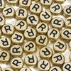 4x 7mm Acrílico Inglês Plano Alfabeto Único Contas Feito à Mão DIY Corrente para Celular Pulseira de Contas Decorações Pequenos Acessórios