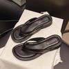 Chanclas de Suela Gruesa Zapatos de Mujer para Uso Exterior 2025 Nuevas Sandalias de Playa de Moda de Verano con Plataforma