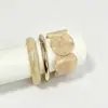 Conjunto de três peças de pulseira de resina com gradiente vintage transfronteiriça, acessórios de joalheria de pulseira decorativa versáteis, modernos e únicos