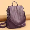 Mochila para Mulheres, Moda Estilo Coreano 2026 Novo Modelo, Bolsa Versátil de Couro de Vaca para Mulheres, Mochila Multifuncional Antifurto de Couro Macio