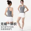 Top esportivo para corrida e fitness, com design nadador, corte justo e bojos embutidos, adequado como top de yoga