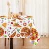 ZB215 Amazon pizza pizza Party 130 * 220cm toalha de mesa única toalha de mesa de festa PE