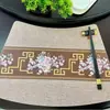 Nuevo Mantel con Forma de Abanico Estilo Chino con un Toque de Lujo Ligero, Adecuado para la Mesa de Restaurante de Hotel, Impermeable, Resistente al Aceite y Aislante al Calor
