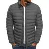 2026 AliExpress Amazon comercio exterior transfronterizo chaqueta de algodón para hombre con cuello alto, abrigo cálido casual de color liso, ropa de algodón de moda