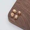 Liga Gota de Óleo Furo Passante Flor Tampa Flor Suporte com Franja Flor Suporte Vazio Chapéu DIY Material para Brinco Suporte para Contas Tampa