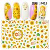 Adesivos de Unha Artística de Bolo de Flor E-commerce Transfronteiriço Adesivos de Unha de Folha Adesivos de Unha Artística de Bolo de Fruta F409-438