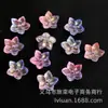 Acessórios de flor de cinco pétalas tridimensional imitando concha esmaltada estilo antigo, presilhas de cabelo DIY, coroas de cabelo, acessórios para brincos, flor de pétala pontuda esmaltada