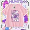 Novo Kpop Caçadores de Demônios Caçadores de Demônios Grupo de Garotas Camiseta de Manga Curta de Gola Redonda Infantil Masculina e Feminina Top Básico Verão