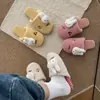 Chinelos de Algodão Originais Miffy Femininos de Inverno para Casa Quentinhos com Pelúcia Chinelos de Inverno com Veludo Adicional Antiderrapantes Chinelos de Pelúcia