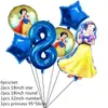 Juego de Seis Piezas de Globos Nuevos de Película de Aluminio Blancanieves para Decoración de Fiesta de Cumpleaños de Niñas Globos de Papel de Aluminio