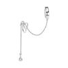 Pendientes de Borla de Circonita Gota de Agua Estilo Drainage Douyin Populares para Mujer Diseño Elegante Pendientes de Cadena Larga Pinza para Cartílago