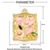 Estilo Pintura al Óleo Jardín de Monet Acero de Titanio Accesorios para Pendientes DIY Mujeres Mariposas Flores Joyería de Acero Inoxidable Colgante de Collar