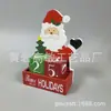 Fornecimento Diversos Artesanato de Decoração para Casa em Madeira Presente Formato de Árvore de Natal Luz LED Calendário Ornamento de Mesa