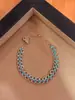 Pulsera circular de malla tejida con cuentas de cristal, pulsera vintage estilo palacio, joyería de alta gama nicho para mujer