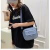 Estilo coreano ins Lona Crossbody Bolsa Feminina Simples Verão Menina Bonito Estudante Pequena Bolsa Estilo Japonês Bolsa de Ombro Simples