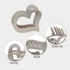 Pinza para el Cabello Mediana con Forma de Corazón para Sujetar Coletas Altas, Pasador para el Cabello para Mujer, Accesorio para el Cabello para la Parte Posterior de la Cabeza, Pinza para el Cabello con Forma de Corazón