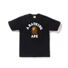Marca de Moda Japonesa Bape Camuflagem de Macaco Manga Curta Estampa de Cabeça de Macaco T-shirt de Verão para Casal Casual Esportiva Manga Curta Curta T