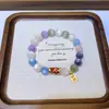 Pulseira Arco-Íris Multicolorida para Mulheres, Design de Luxo Leve Estilo Ins, Mica de Sete Cores, Toque de Alto Padrão, Pulseira que Atrai Sorte