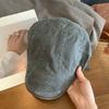 Sombrero vaquero retro de estilo americano para mujer, boina octogonal con cara lavada y diseño de vendedor de periódicos, estilo retro de verano