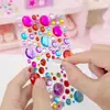 Venta Caliente Transfronteriza Pegatinas de Corazón con Piedras y Diamantes Decoración Hecha a Mano DIY para Niños Pegatinas de Cristal Coloridas Brillantes Regalo para Niñas
