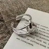 Anillo Retorcido Cruzado Estilo Coreano S925 Plata de Ley Anillo Simple Estilo Blogger Ins Joyería de Plata al por Mayor