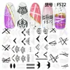 Pegatinas para uñas de flores en blanco y negro estilo europeo y americano pegatinas para uñas completas F564 F565