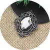Plata antigua en stock aleación cristal ovalado cuatro diamantes flor de ciruelo ropa accesorios para el cabello plato de flor hebilla de diamante accesorios DIY combinables