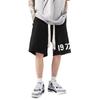 Shorts de pele de veado masculino, calças esportivas marrons de espuma, shorts finos de verão americanos, shorts largos e largos