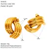 Pendientes de Acero Inoxidable de Moda con Forma de C de Doble Capa Transfronterizos para Mujer Pendientes de Botón Simples Versátiles de Acero de Titanio de Gama Alta al por Mayor