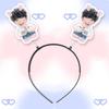Faixa de Cabelo de Mola Estéreo Wang Junxi Headband Grampo de Cabelo Acessórios de Concerto