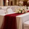 Amazon Mantel de Mesa y Camino de Mesa para Boda al Aire Libre Europeo y Americano Gasa Perlada Fiesta Navideña Reunión Mesa Decoración de Gasa para el Hogar