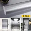 Adesivos de Película Metálica Autoadesivos para Portas de Elevador e Interiores de Carro, Mudança de Cor e Renovação, Decoração de Geladeira, Película de Aço Inoxidável Escovado Prata