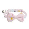 Collar de gato ajustable con diseño de caballero, estilo pajarita de lunares, estilo triángulo y toalla.
